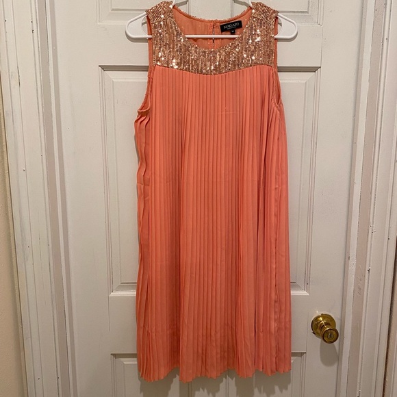 Coral Sleeveless Dress - Picture 1 of 4